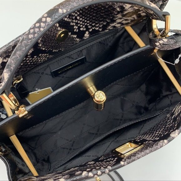 Michael Kors Penelope Medium Top Handle Satchel Black - Picture 14 of 15